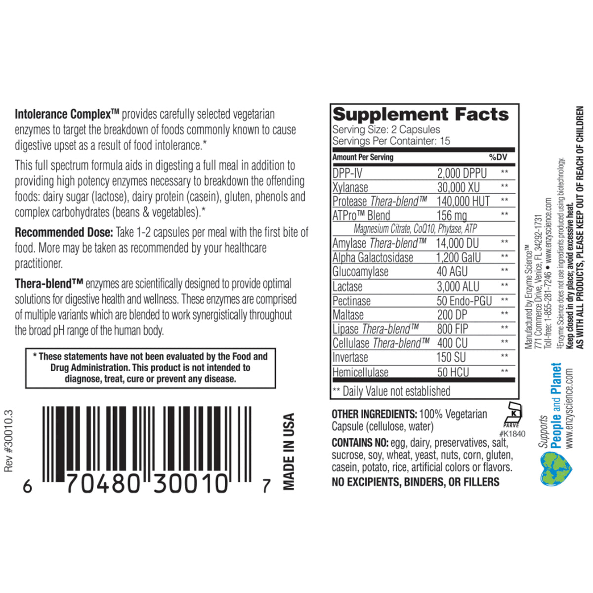 Intolerance Complex by Enzyme Science – Lean Healthy Ageless